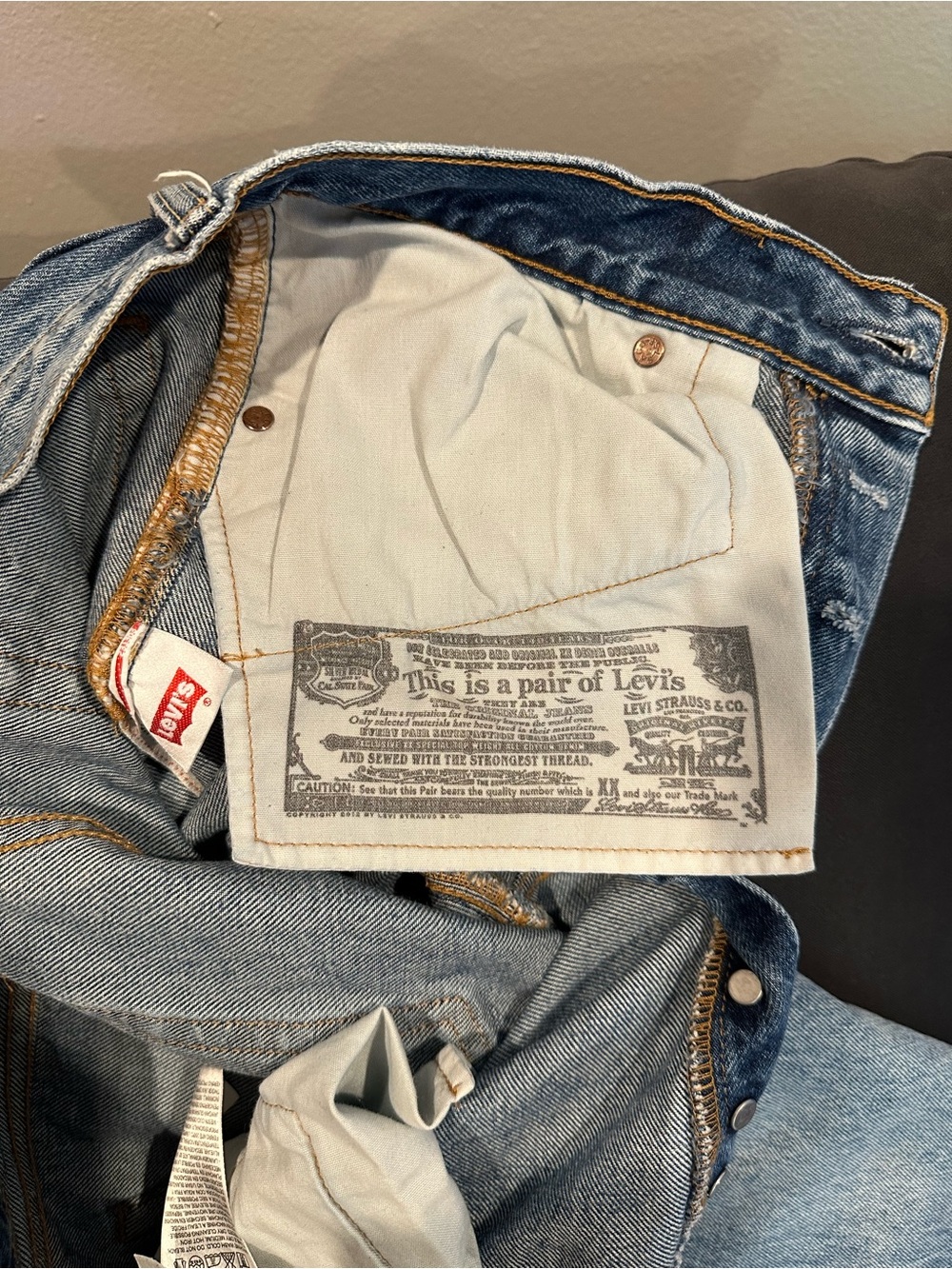 Levi's vintage XX White Oak Cone 100% cotton selvedge jeans size 27x32 - Picture 10 of 11